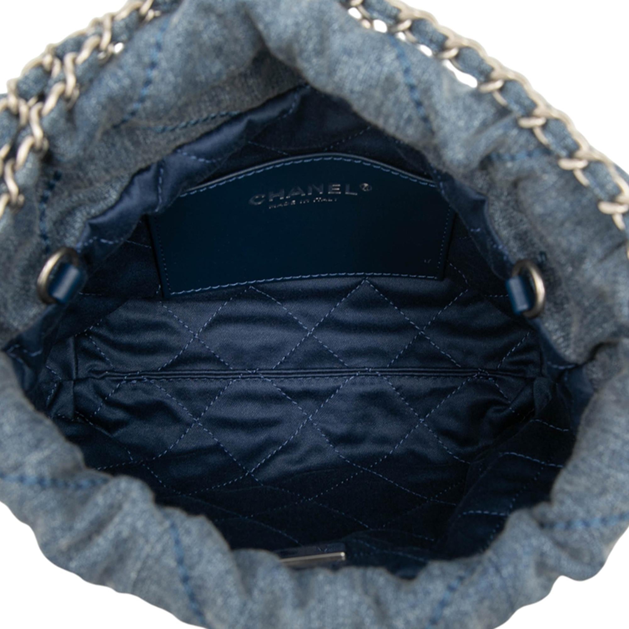 Chanel Mini Denim Studded 22 Handbag