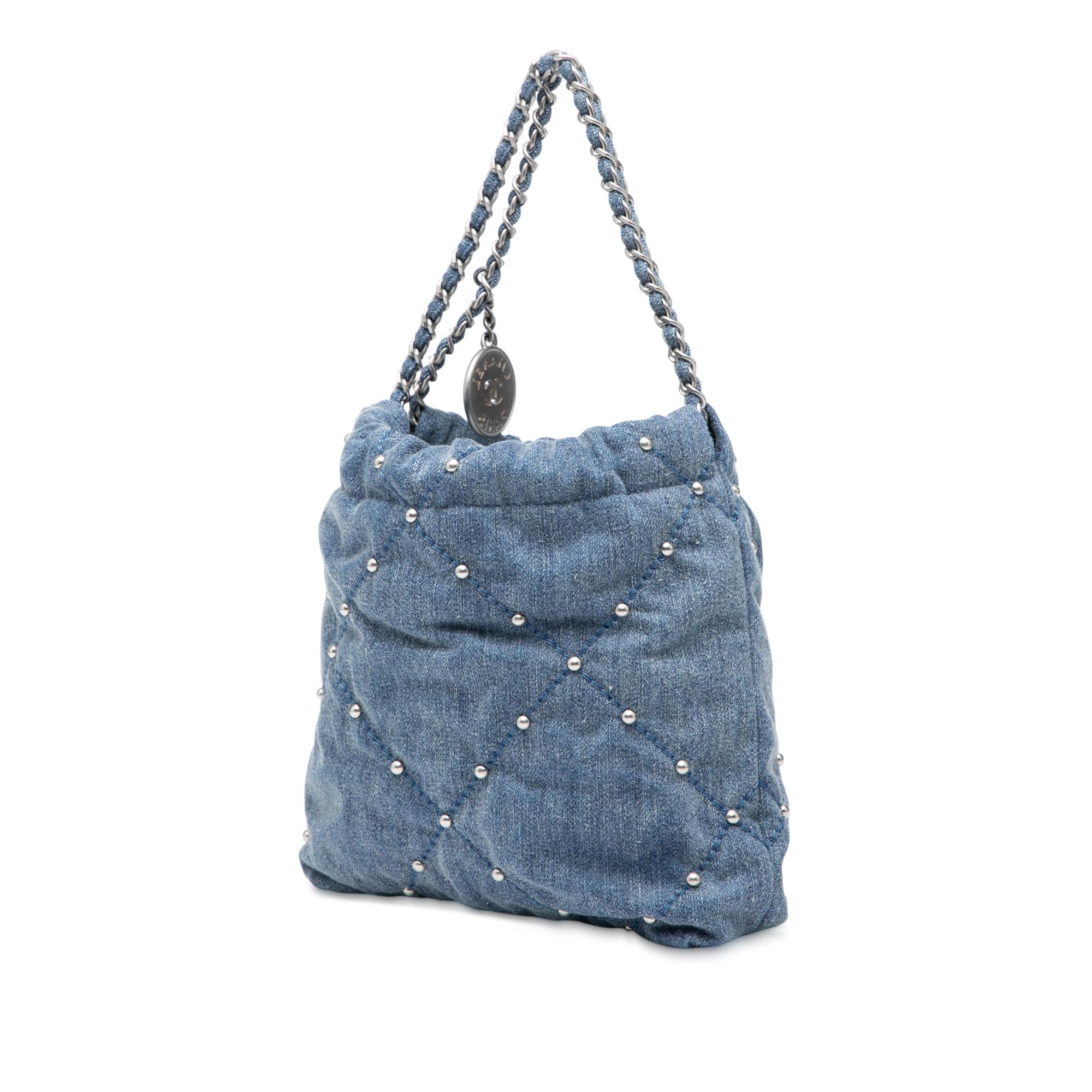 Chanel Mini Denim Studded 22 Handbag