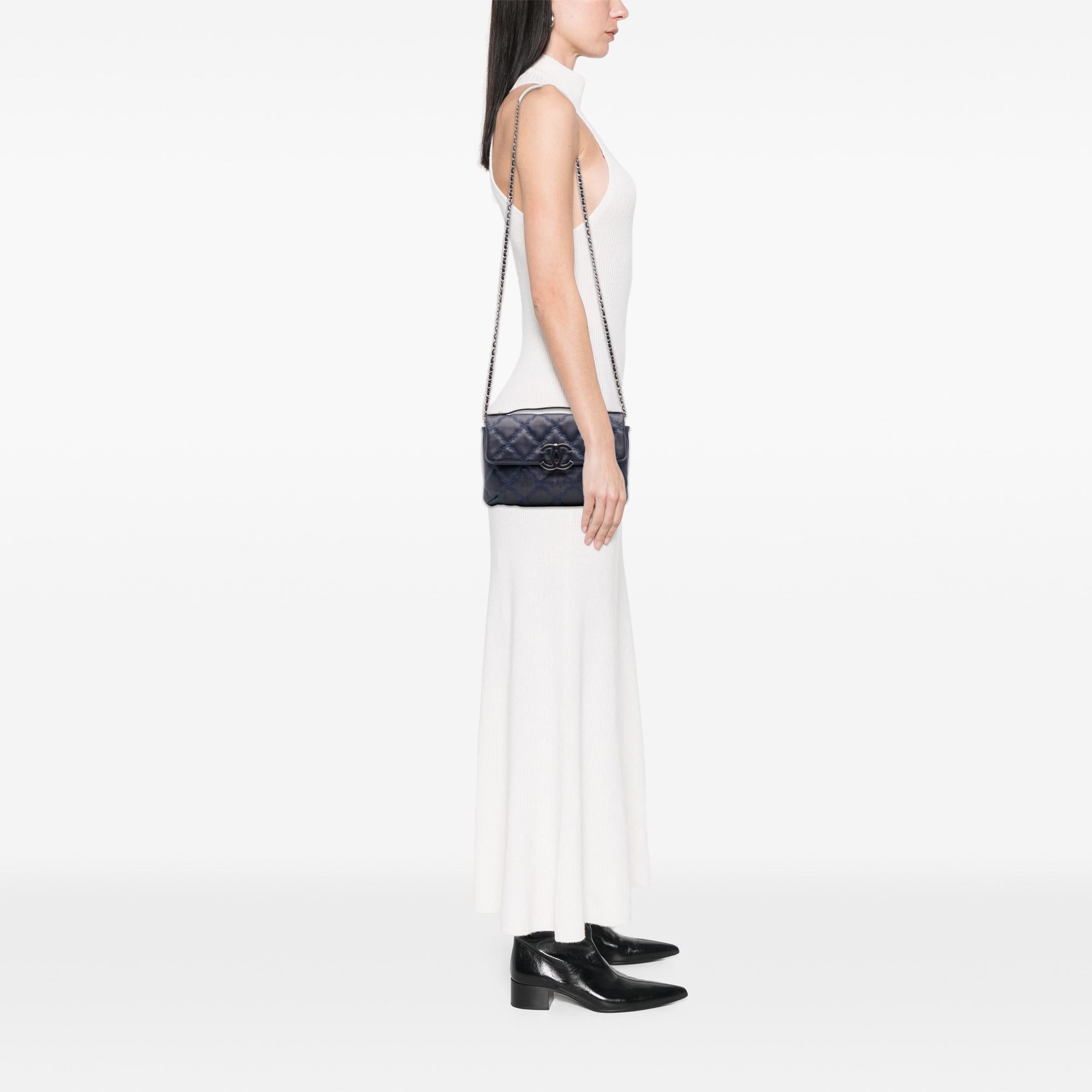 Chanel Mini Double Stitch Hamptons Flap