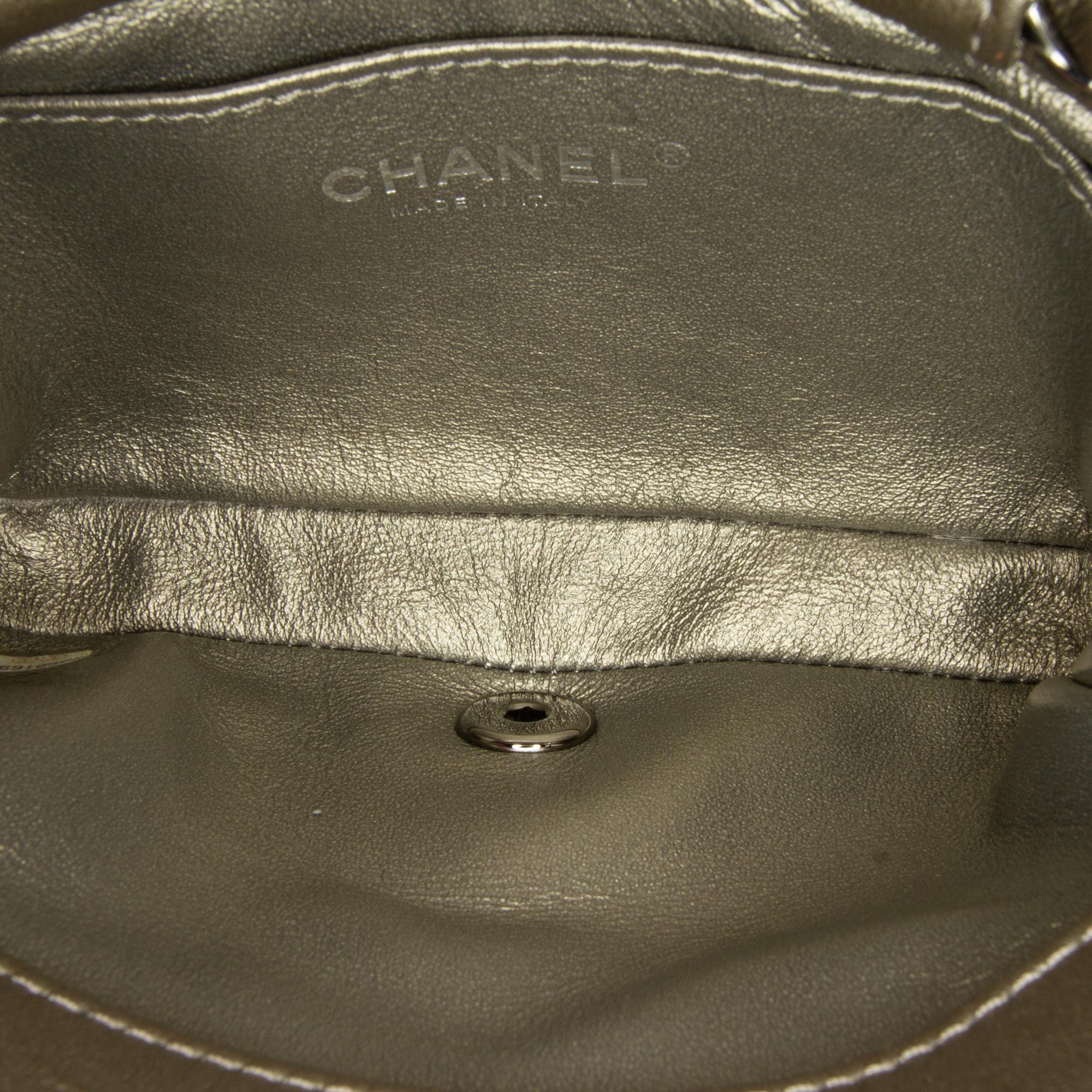 Chanel Mini Embellished Calfskin Chevron Square Envelop Flap