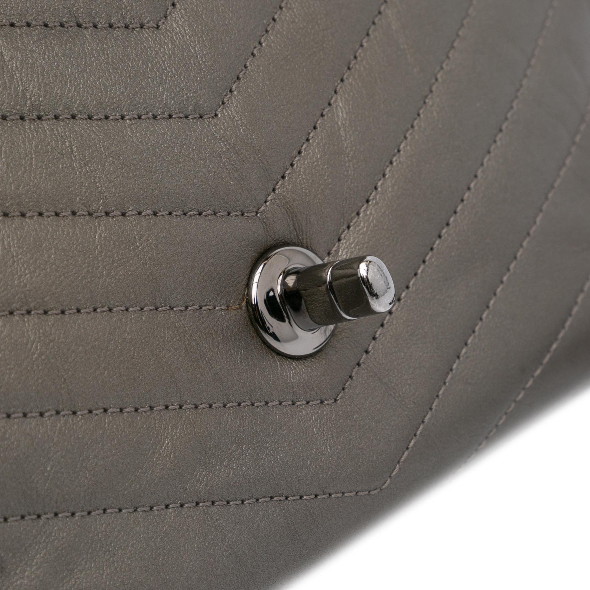 Chanel Mini Embellished Calfskin Chevron Square Envelop Flap