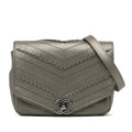 Chanel Mini Embellished Calfskin Chevron Square Envelop Flap