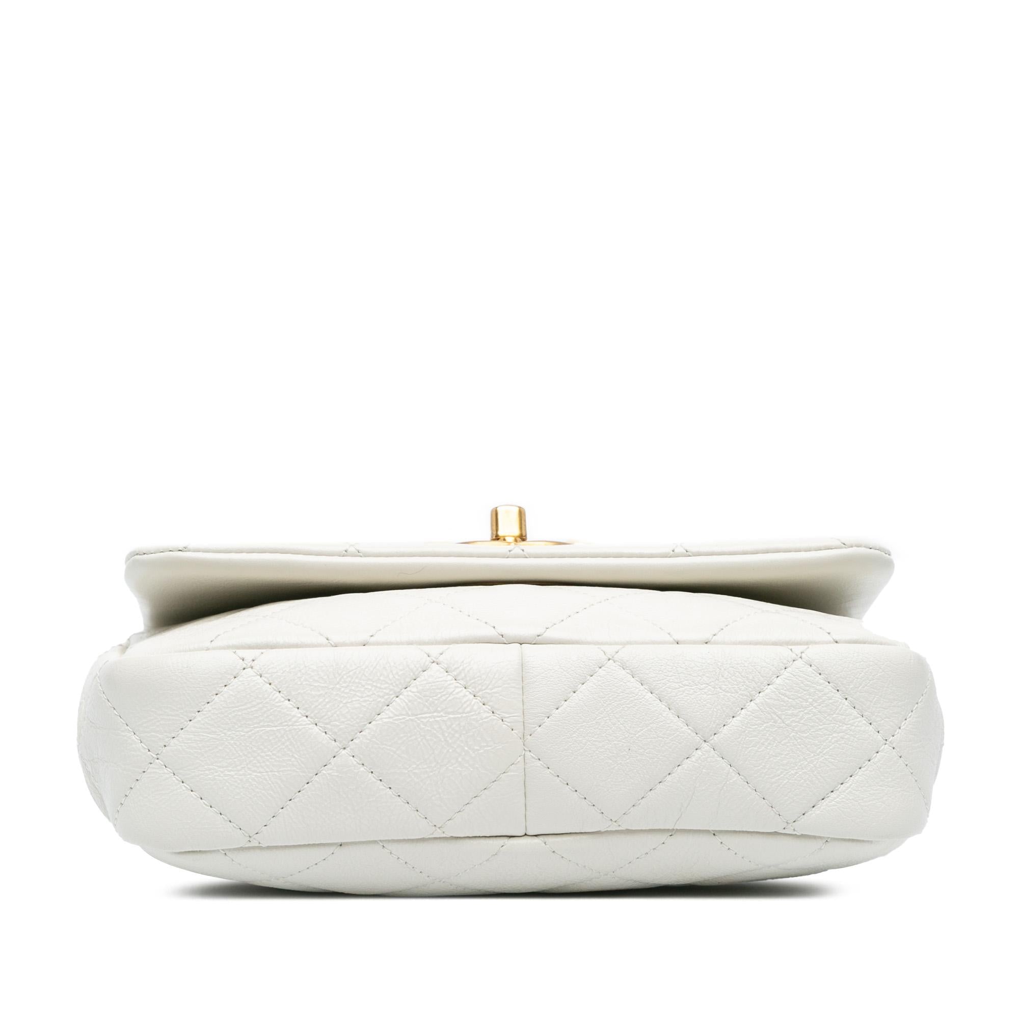 Chanel Mini Glazed Calfskin Pearl Side Flap