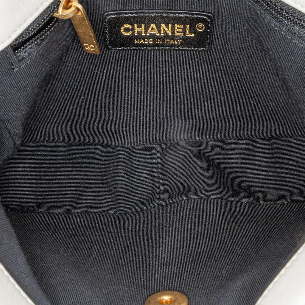 Chanel Mini Glazed Calfskin Pearl Side Flap