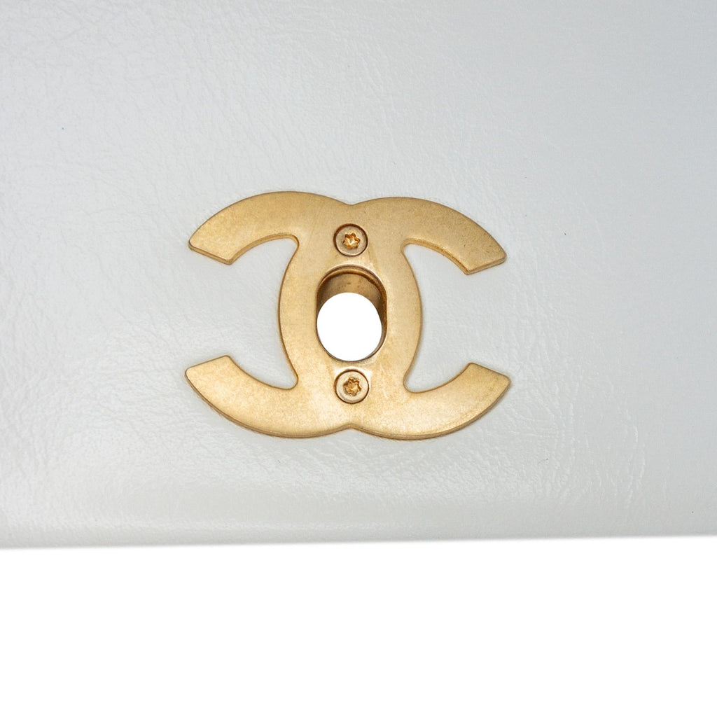 Chanel Mini Glazed Calfskin Pearl Side Flap