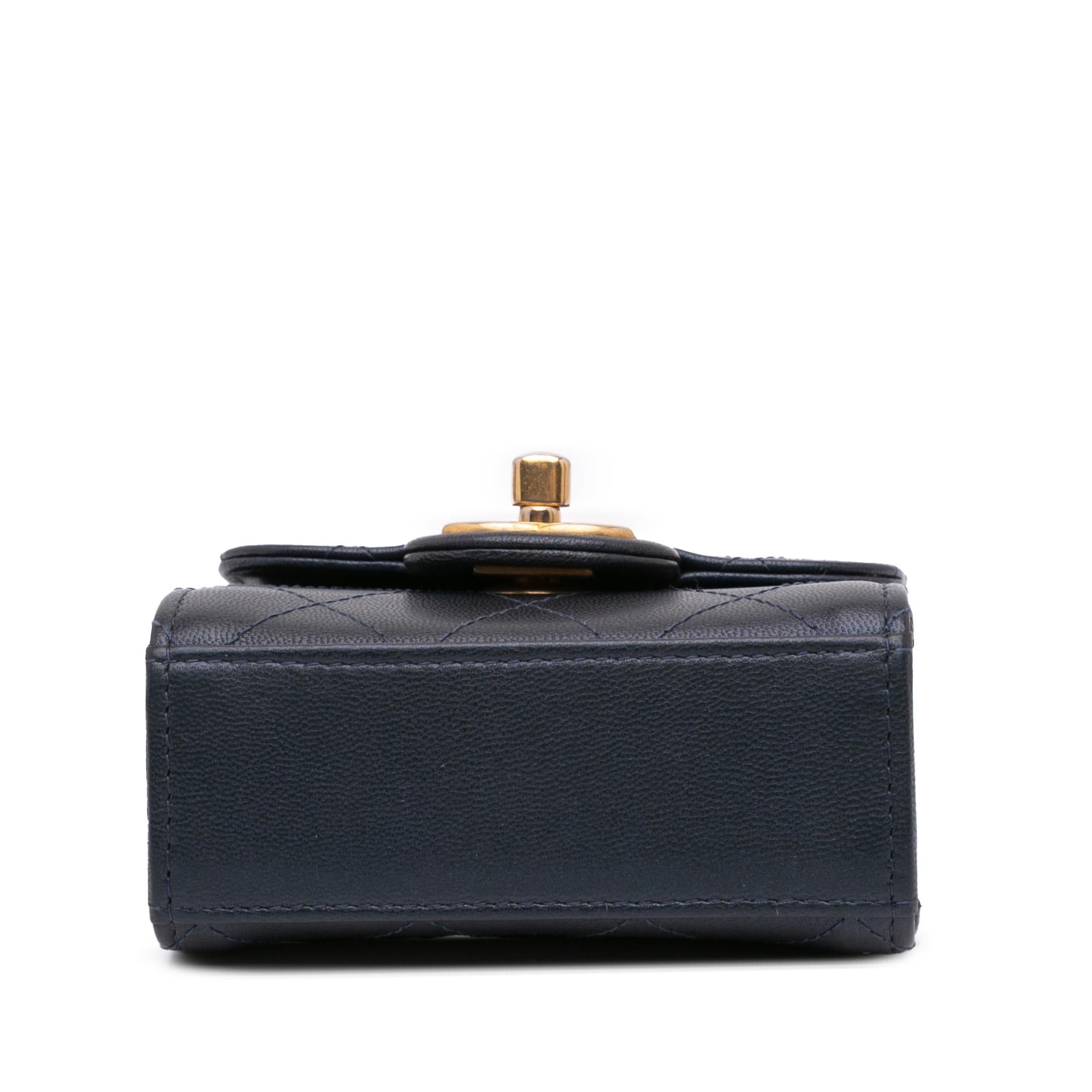 Chanel Mini Goatskin Chic Pearls Clutch On Chain