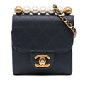 Chanel Mini Goatskin Chic Pearls Clutch On Chain