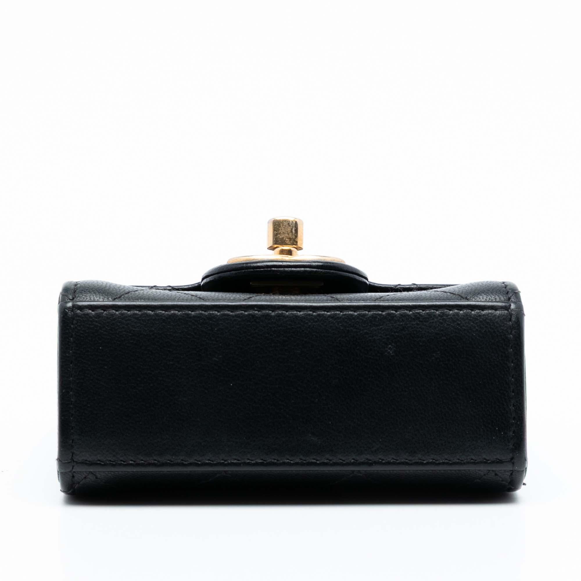 Chanel Mini Goatskin Chic Pearls Clutch On Chain