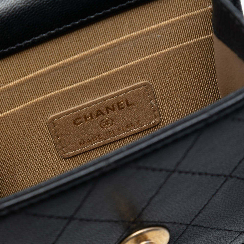 Chanel Mini Goatskin Chic Pearls Clutch On Chain
