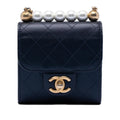 Chanel Mini Goatskin Chic Pearls Clutch On Chain