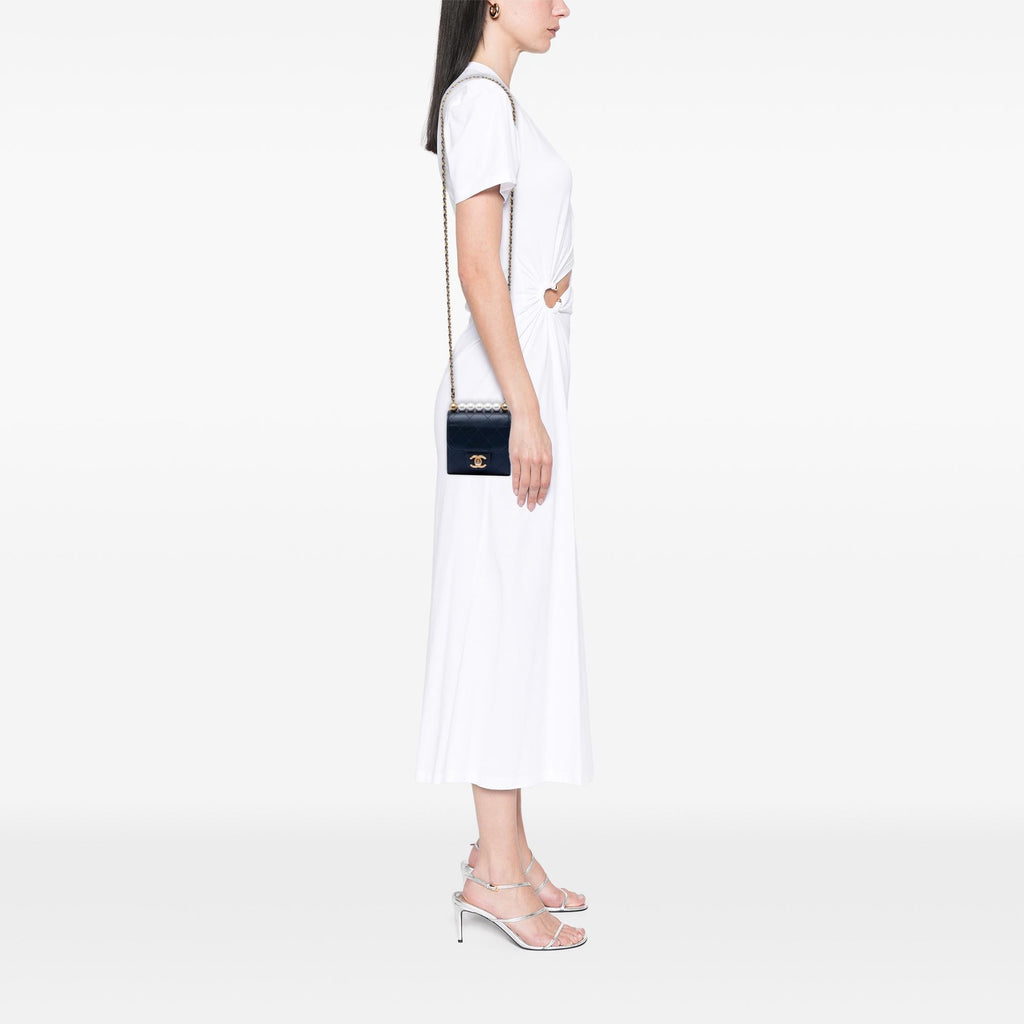 Chanel Mini Goatskin Chic Pearls Clutch On Chain