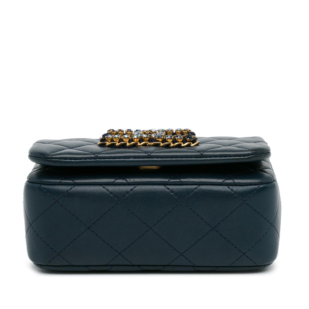 Chanel Mini Lambskin CC Crystal Full flap (SHG-ZRHzBE)