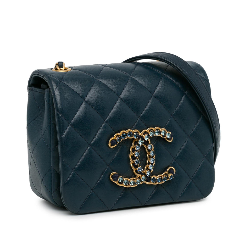 Chanel Mini Lambskin CC Crystal Full flap (SHG-ZRHzBE)