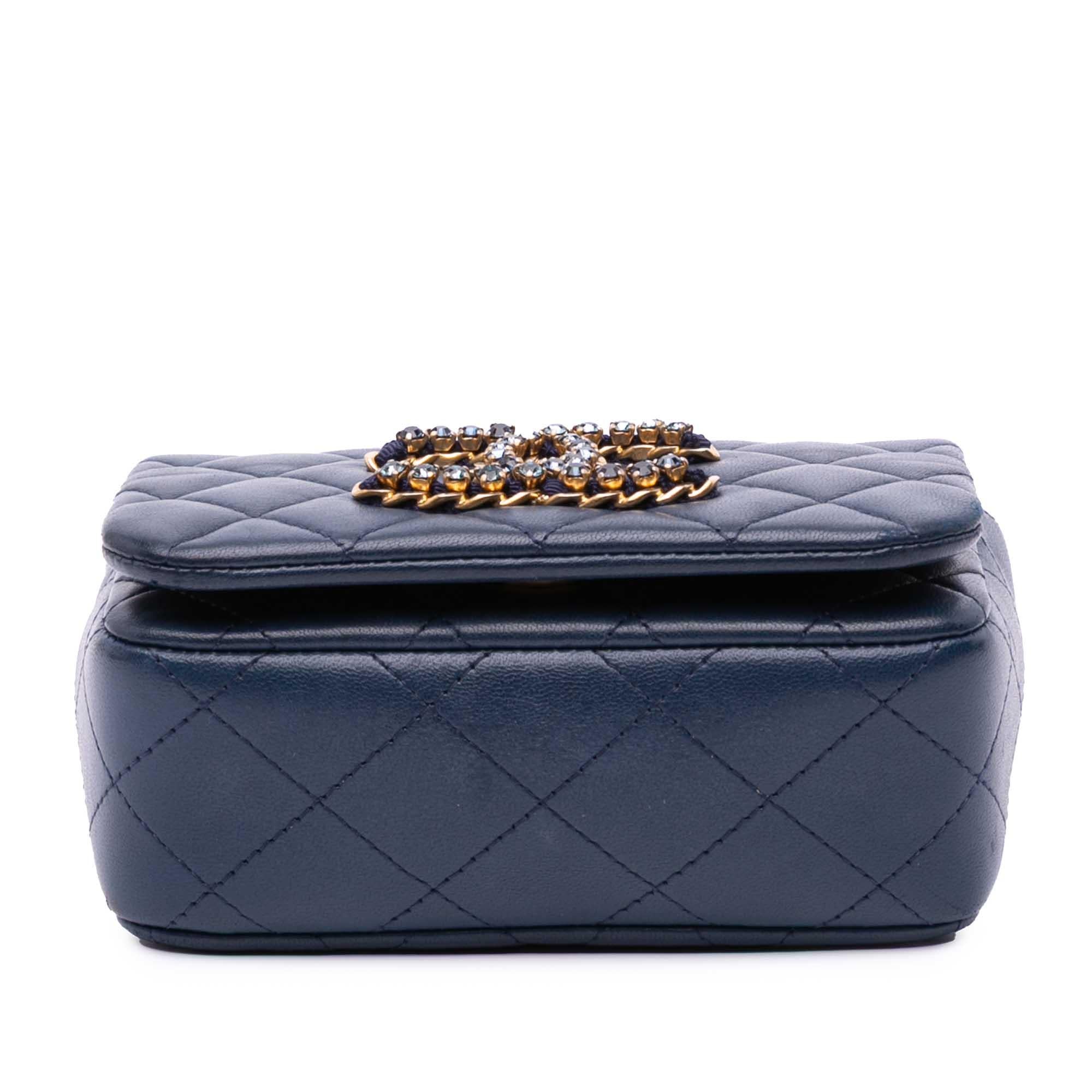 Chanel Mini Lambskin CC Crystal Full flap