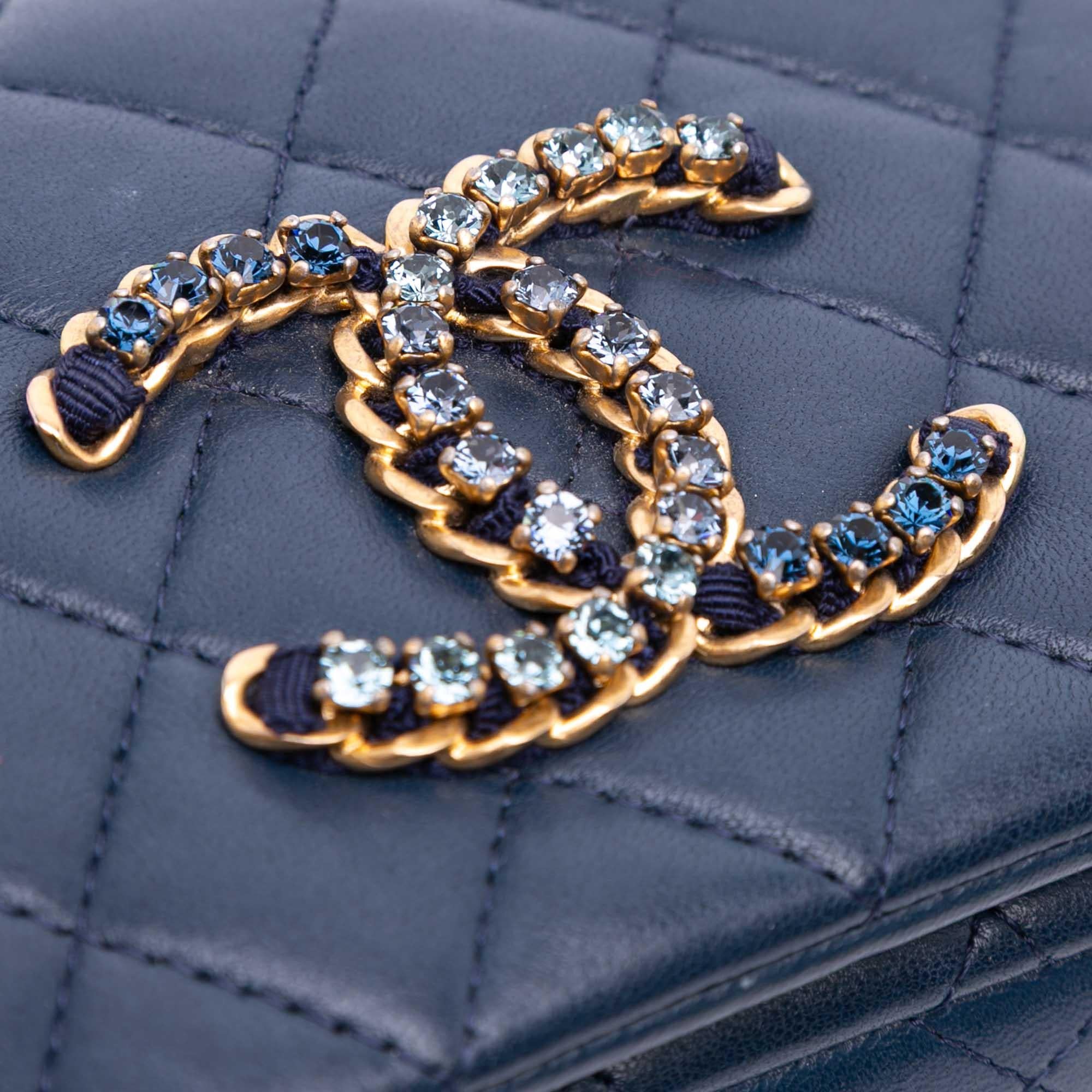 Chanel Mini Lambskin CC Crystal Full flap
