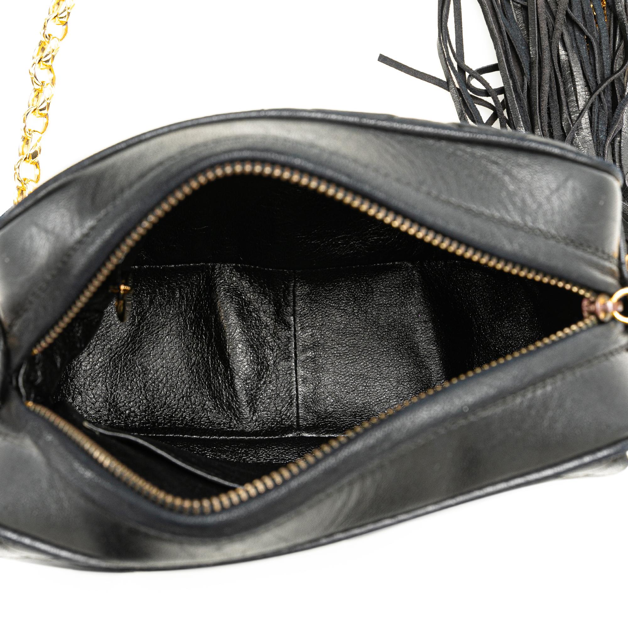 Chanel Mini Lambskin CC Tassel Camera Crossbody (SHG-OVHh6m)