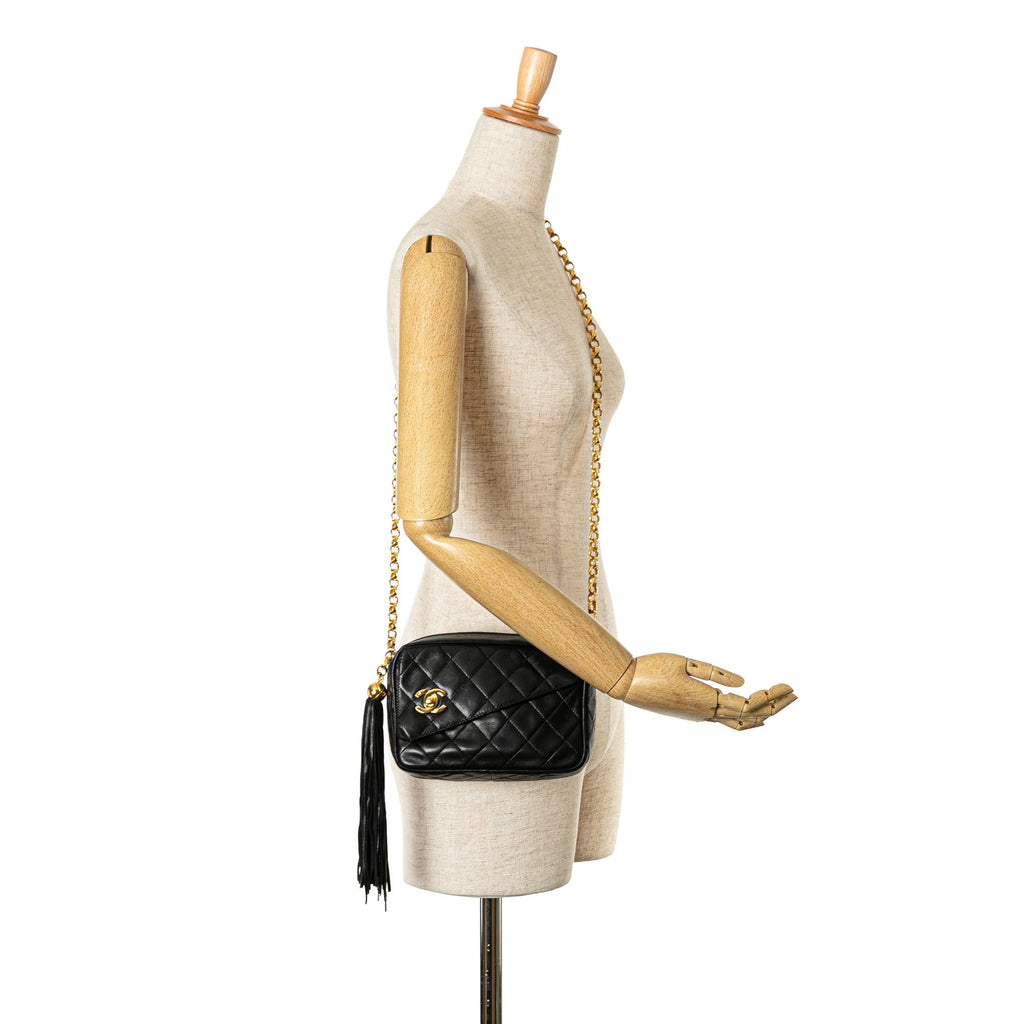 Chanel Mini Lambskin CC Tassel Camera Crossbody (SHG-OVHh6m)