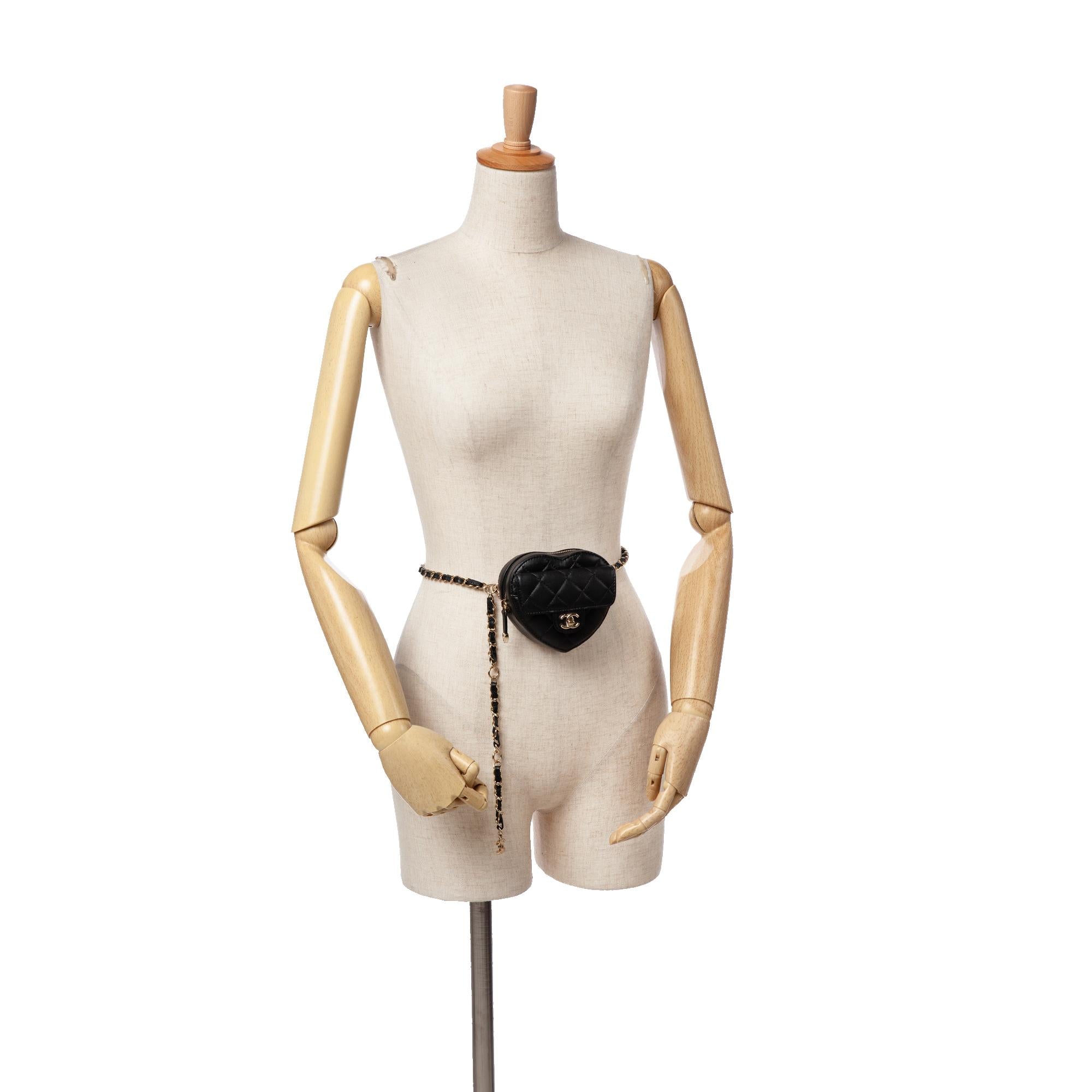 Chanel Mini Lambskin CC in Love Heart Belt Bag