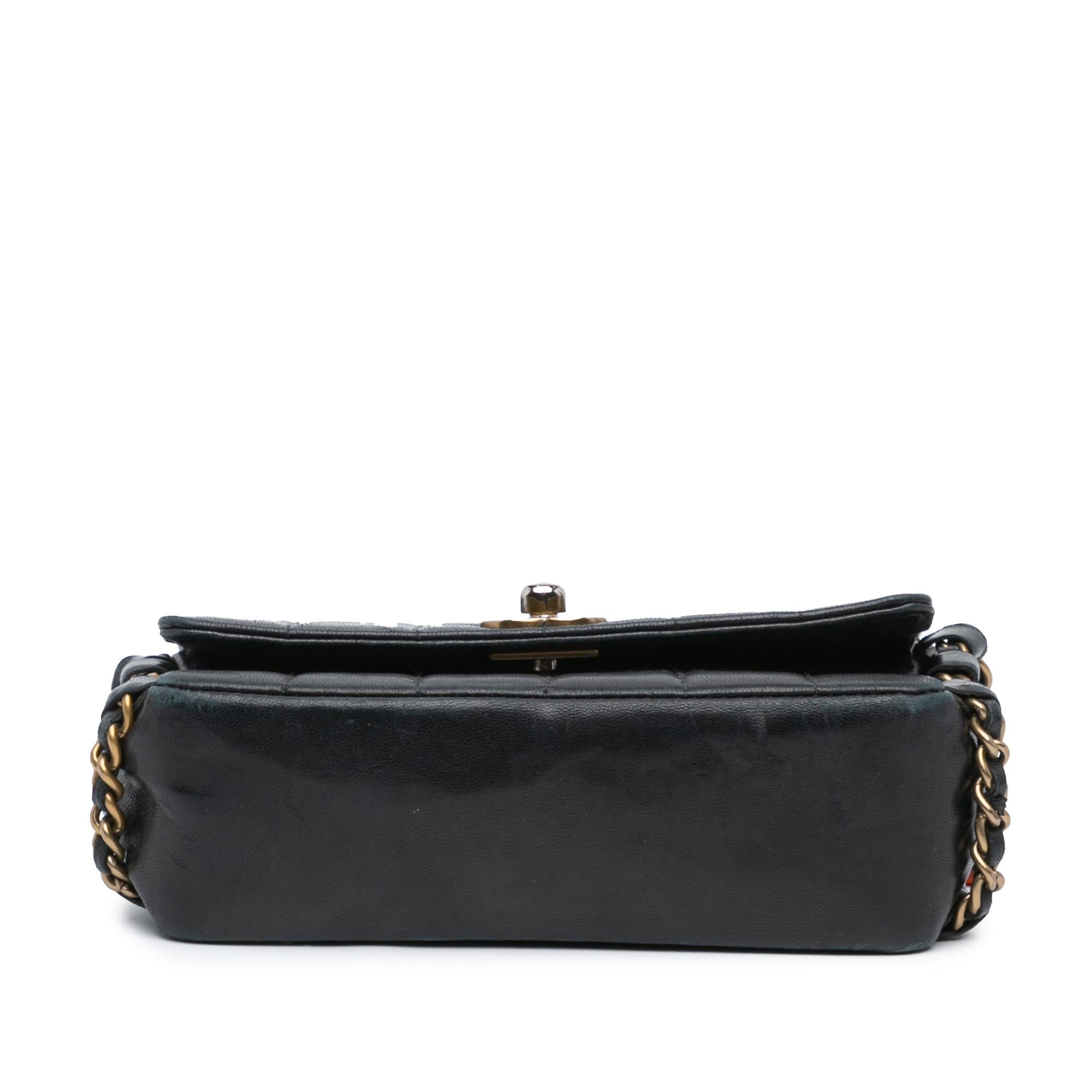 Chanel Mini Lambskin Choco Bar Chain Charms Flap (SHG-fLjuBx)