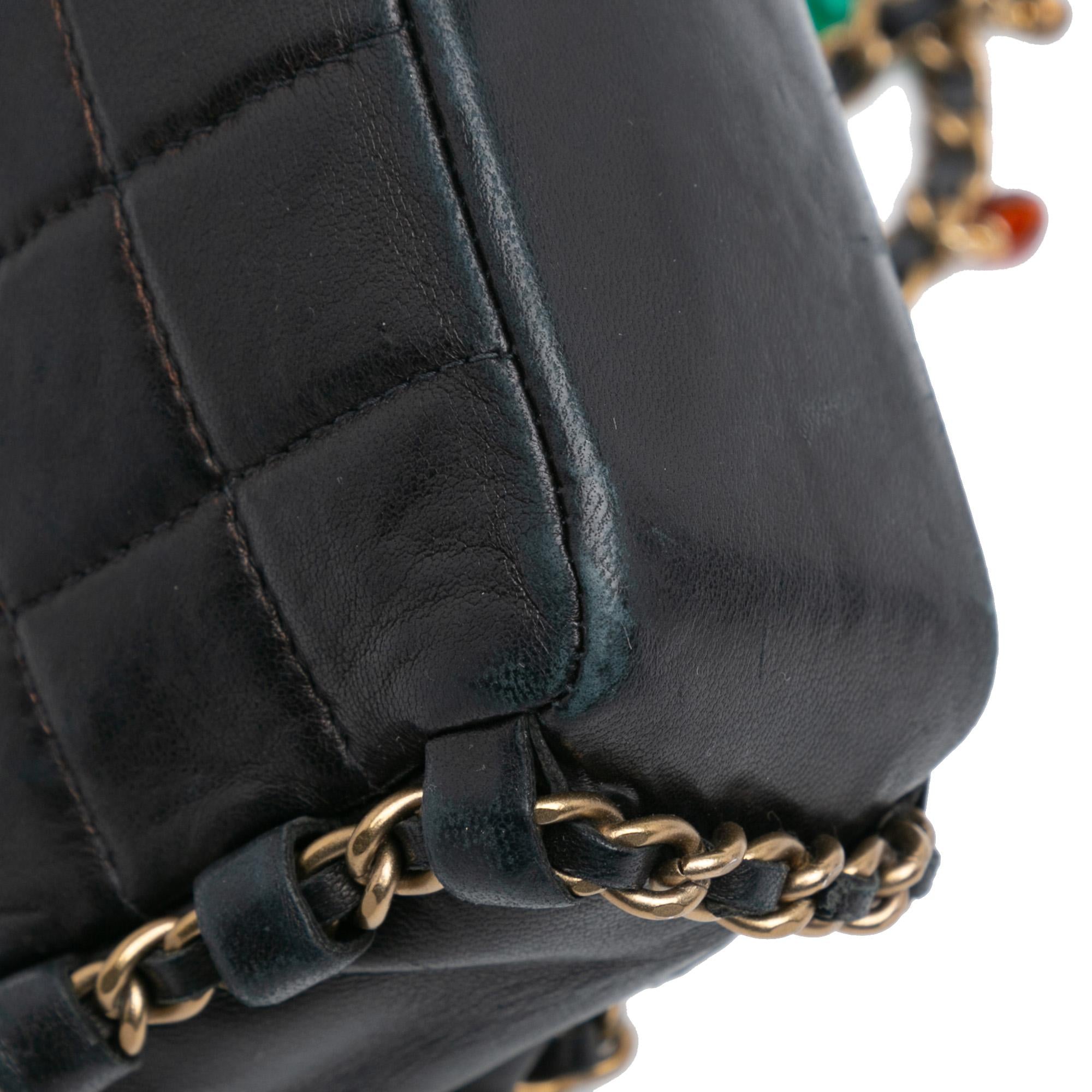 Chanel Mini Lambskin Choco Bar Chain Charms Flap (SHG-fLjuBx)
