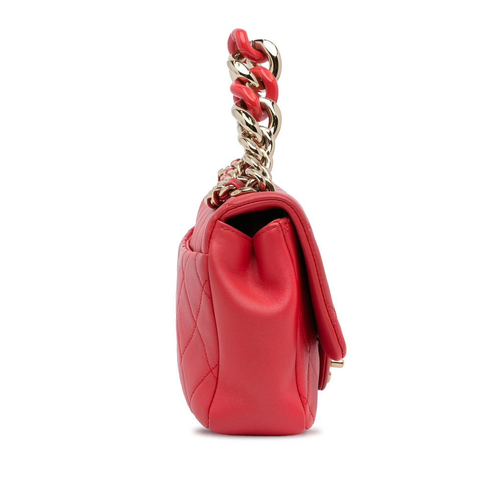 Chanel Mini Lambskin Elegant Chain Single Flap (SHG-RMZYZO)