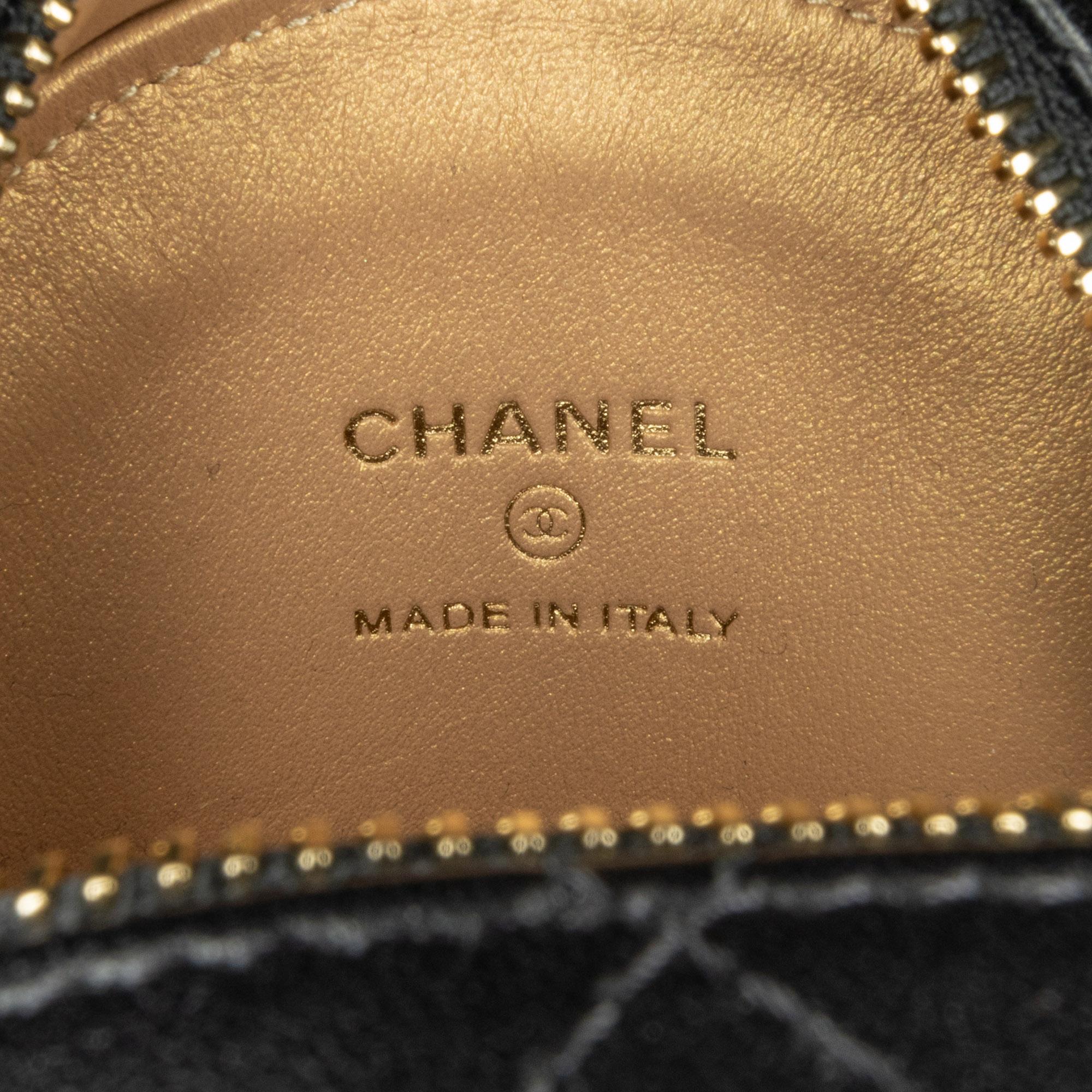 Chanel Mini Lambskin Golden Plate Round Clutch with Chain (SHG-WiHX9Q)