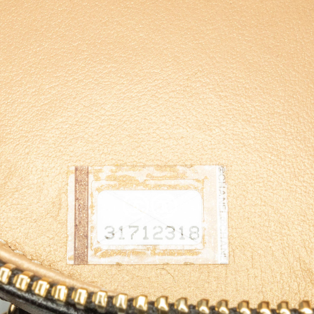 Chanel Mini Lambskin Golden Plate Round Clutch with Chain (SHG-WiHX9Q)