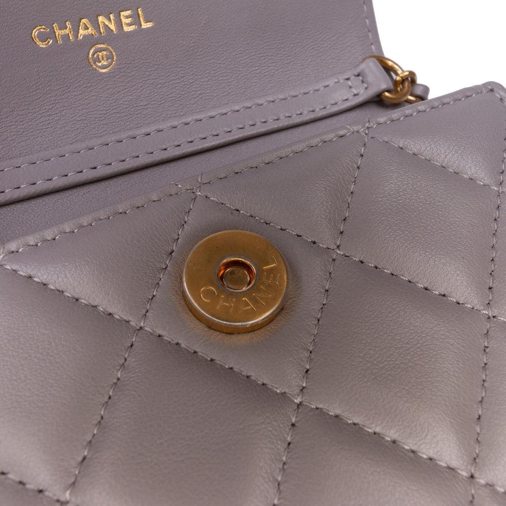 Chanel Mini Lambskin Pearl Crush Clutch On Chain