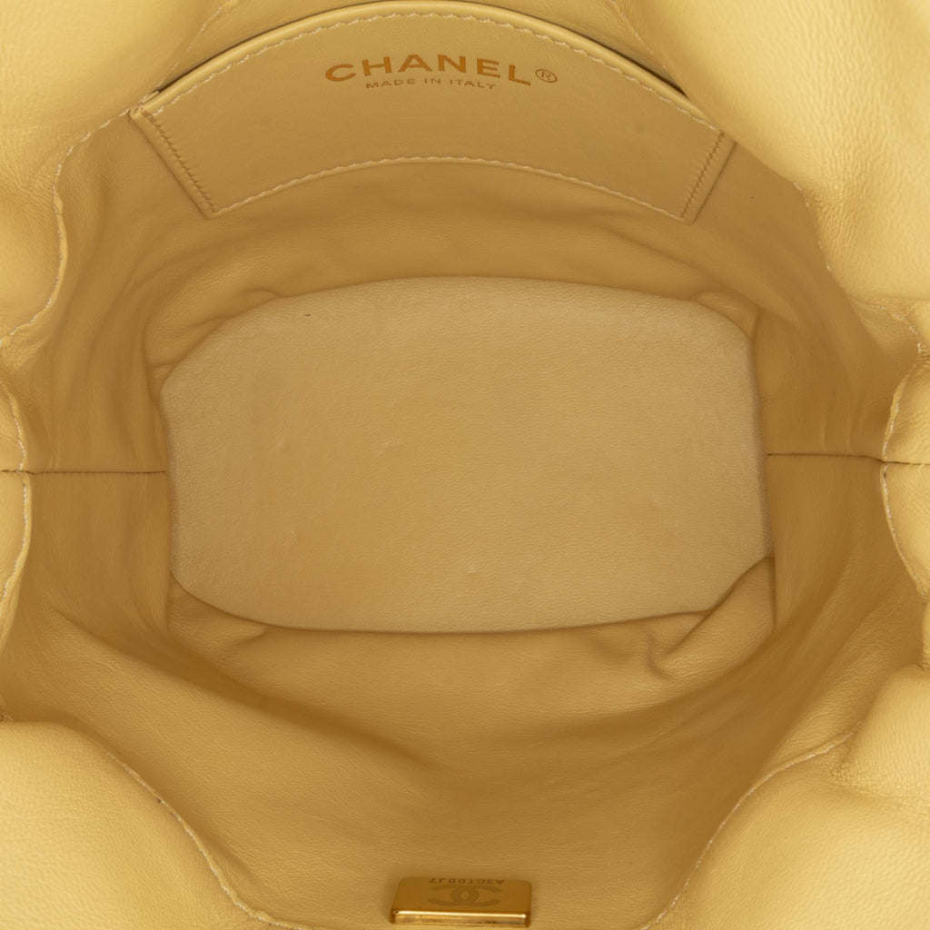 Chanel Mini Lambskin Pending CC Bucket Bag