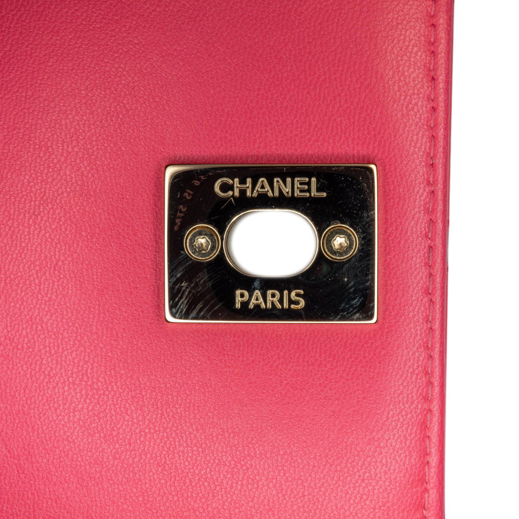 Chanel Mini Lambskin Trendy CC Clutch With Chain