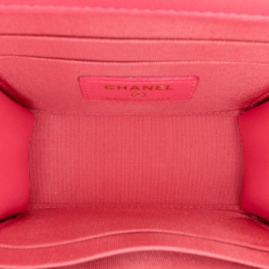 Chanel Mini Lambskin Trendy CC Clutch With Chain