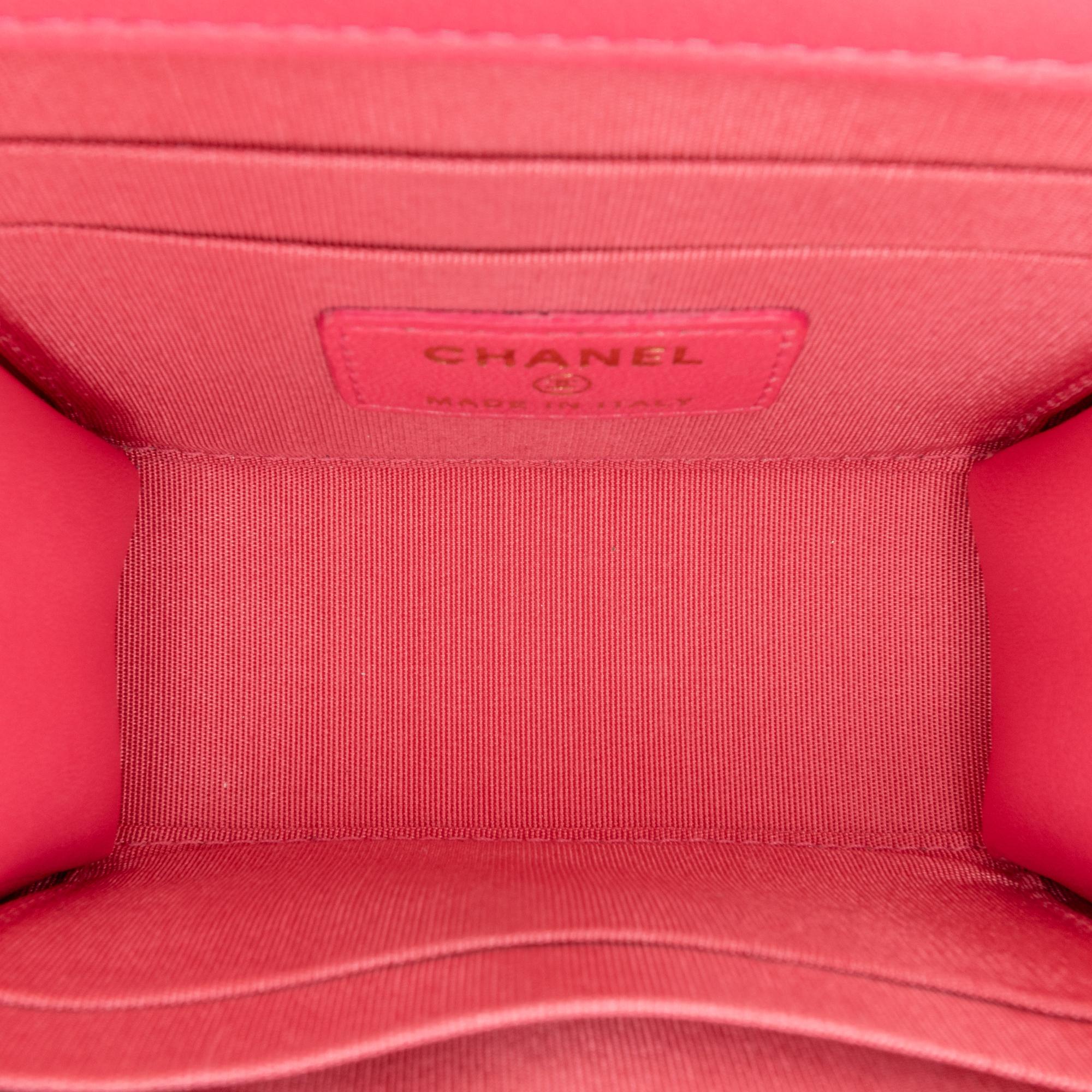 Chanel Mini Lambskin Trendy CC Clutch With Chain