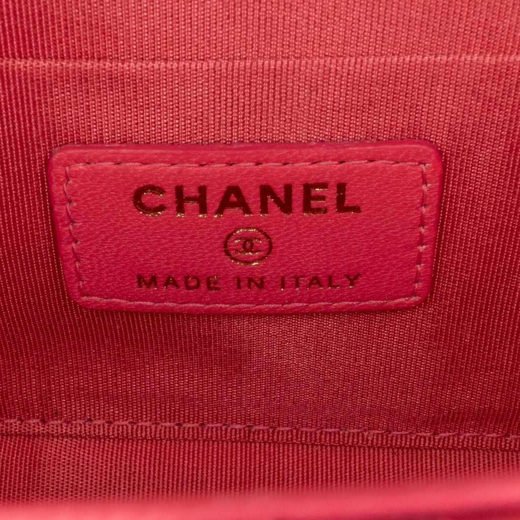 Chanel Mini Lambskin Trendy CC Clutch With Chain