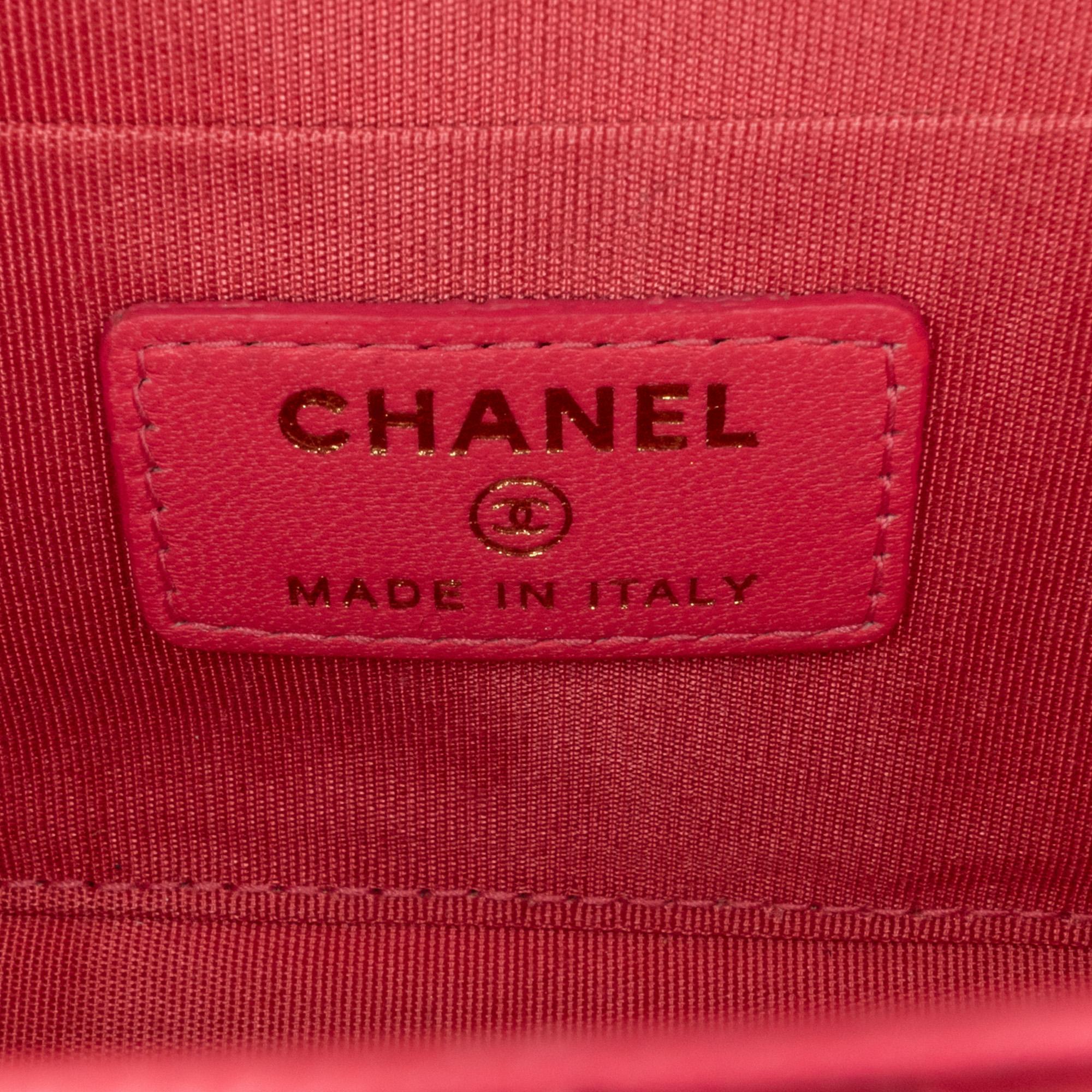 Chanel Mini Lambskin Trendy CC Clutch With Chain