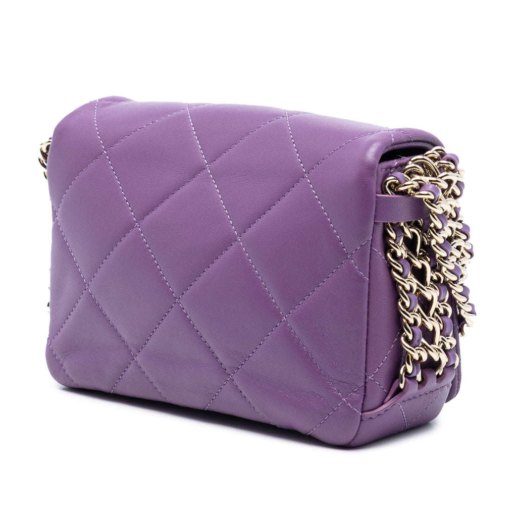 Chanel Mini Lambskin Triple Chain Full Flap