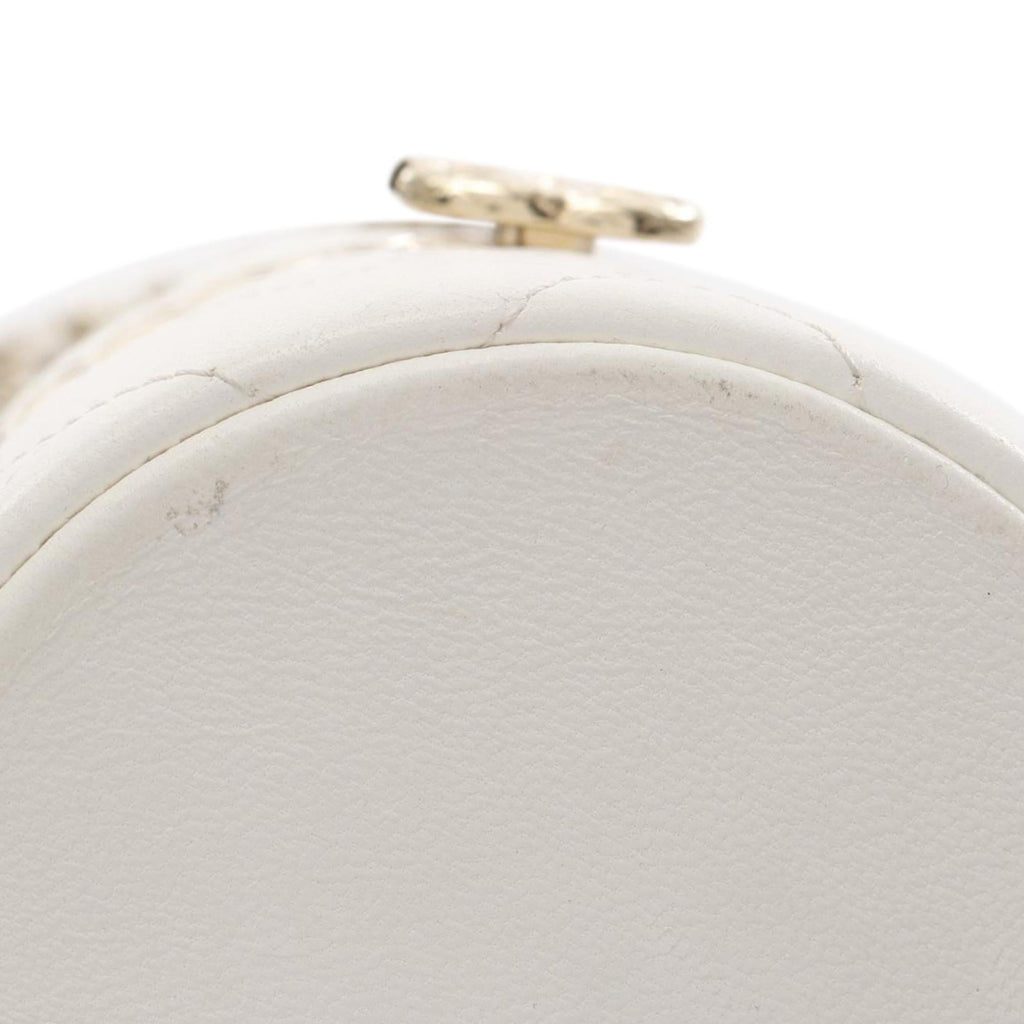Chanel Mini Matelasse Lambskin Round Vanity Case