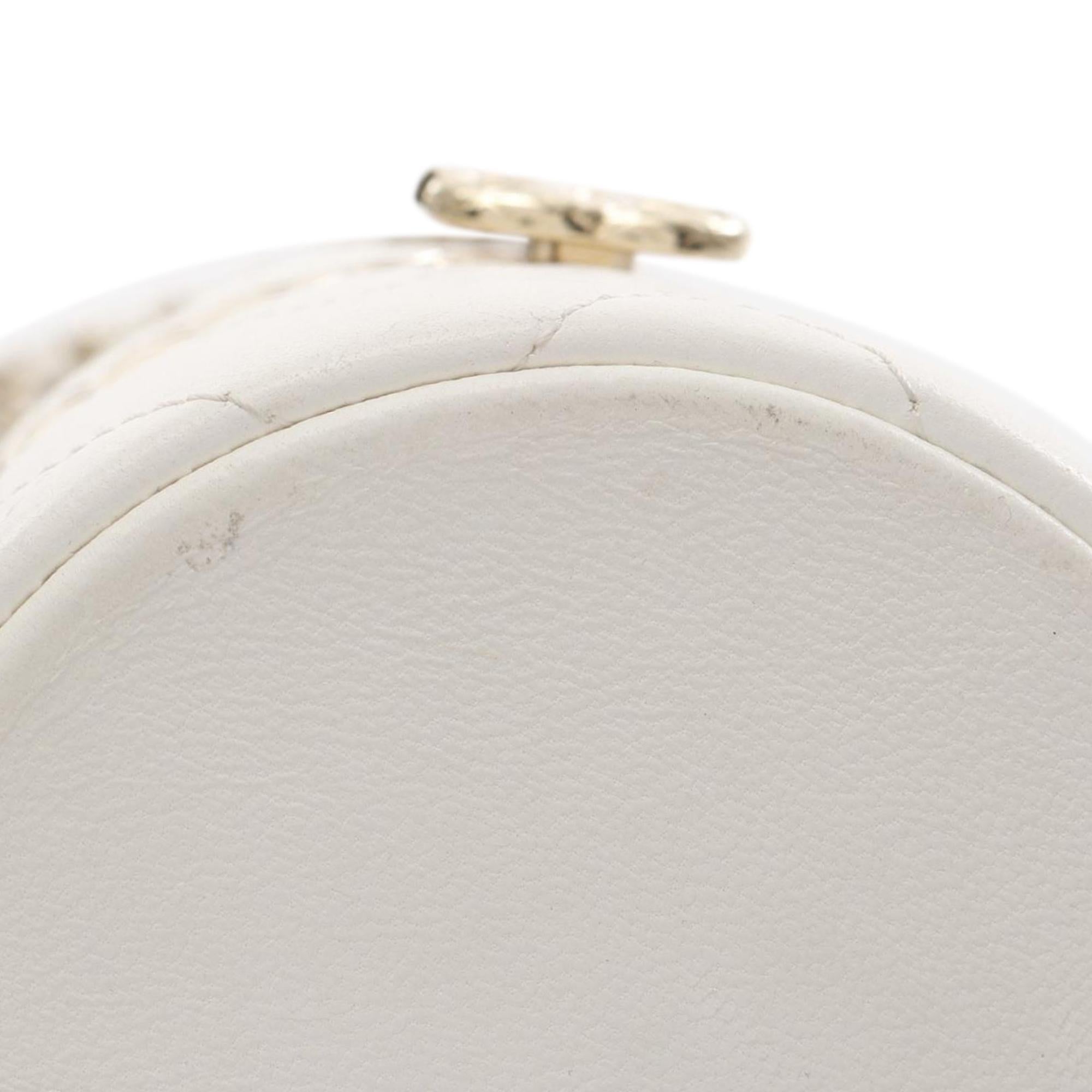 Chanel Mini Matelasse Lambskin Round Vanity Case
