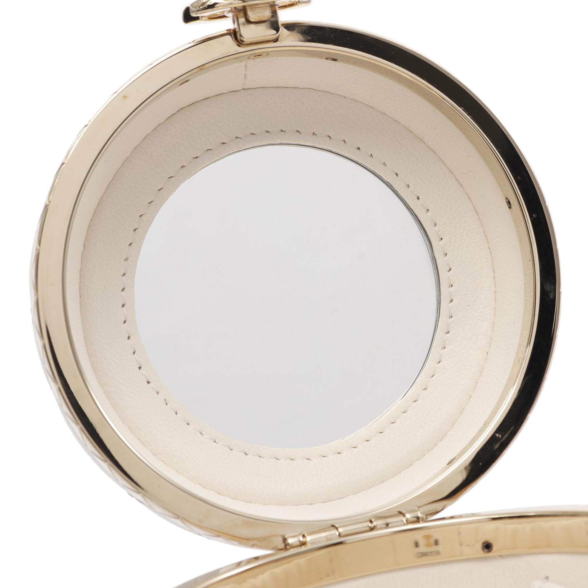 Chanel Mini Matelasse Lambskin Round Vanity Case