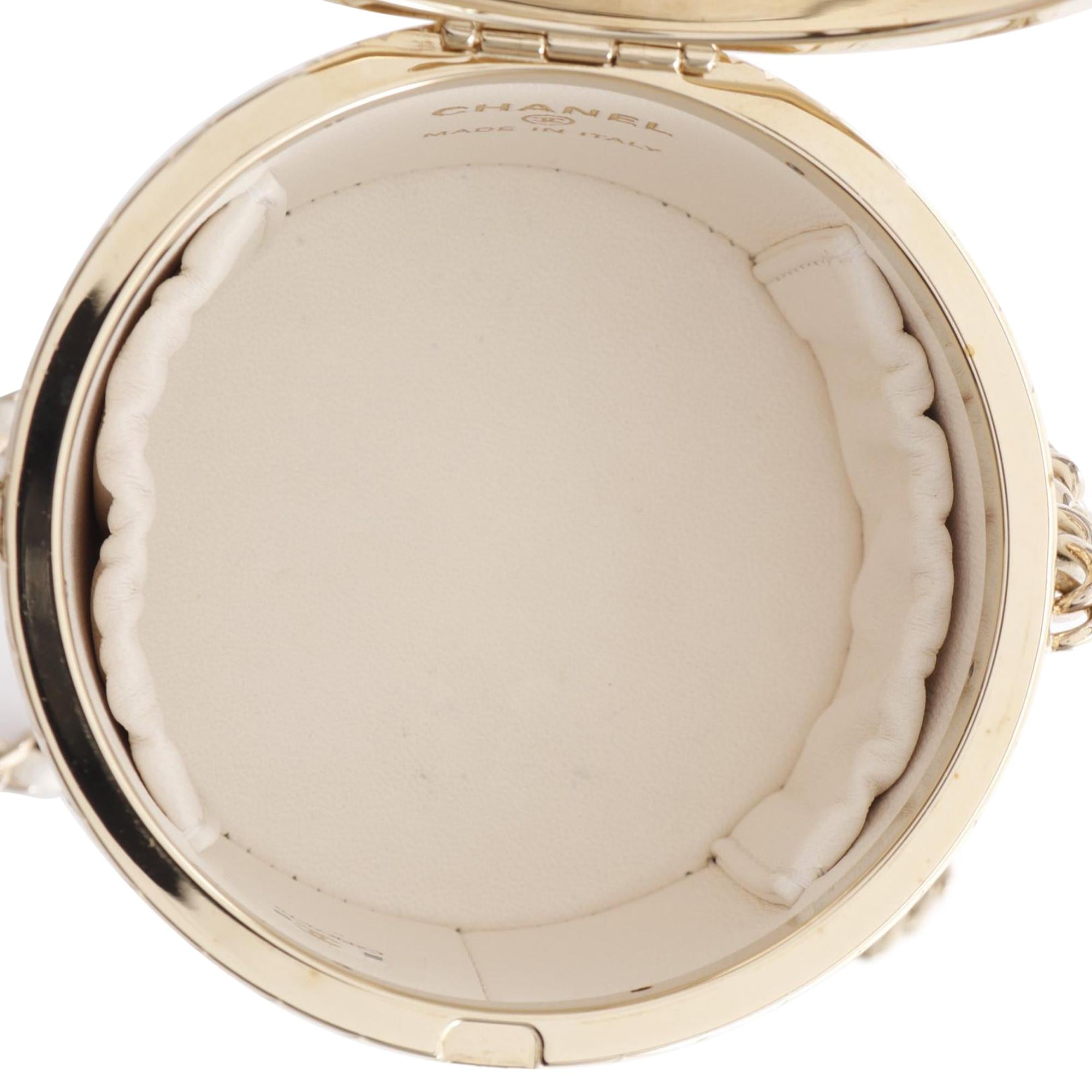 Chanel Mini Matelasse Lambskin Round Vanity Case