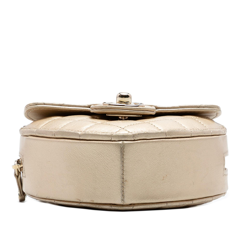 Chanel Mini Metallic Lambskin CC in Love Heart Crossbody