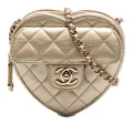 Chanel Mini Metallic Lambskin CC in Love Heart Crossbody