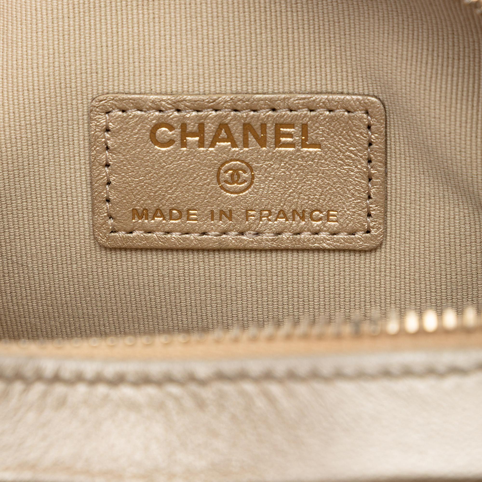 Chanel Mini Metallic Lambskin CC in Love Heart Crossbody