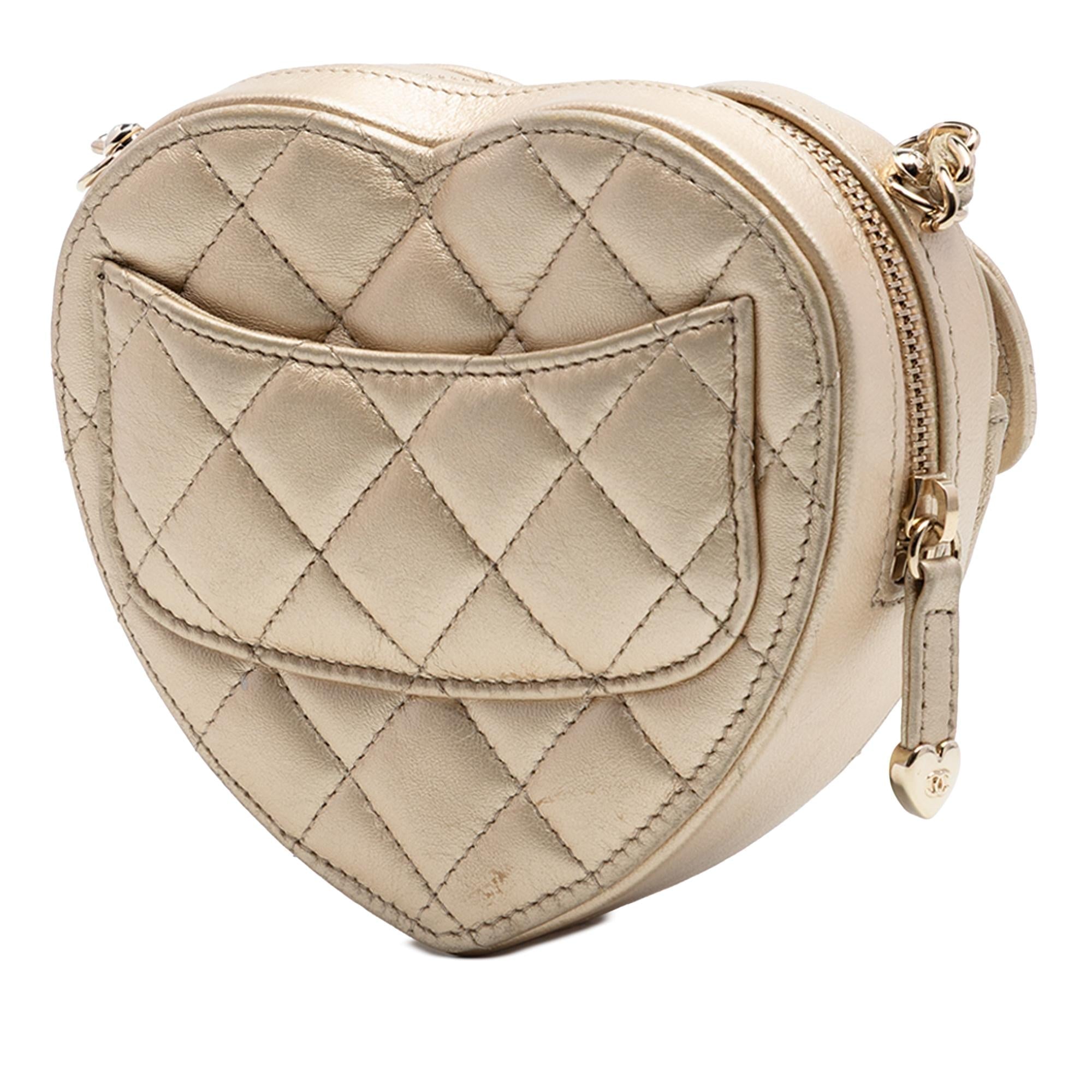 Chanel Mini Metallic Lambskin CC in Love Heart Crossbody