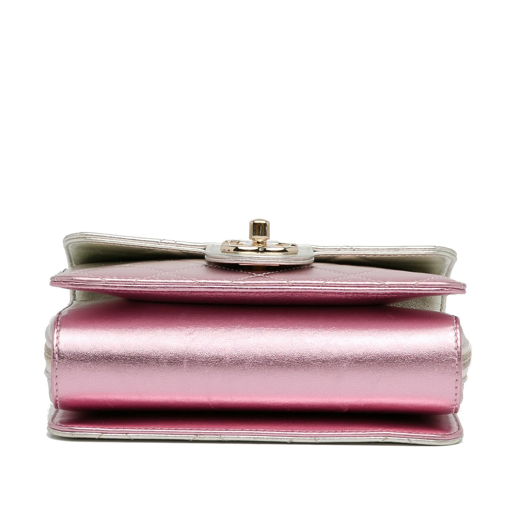 Chanel Mini Metallic Lambskin Like a Wallet Flap