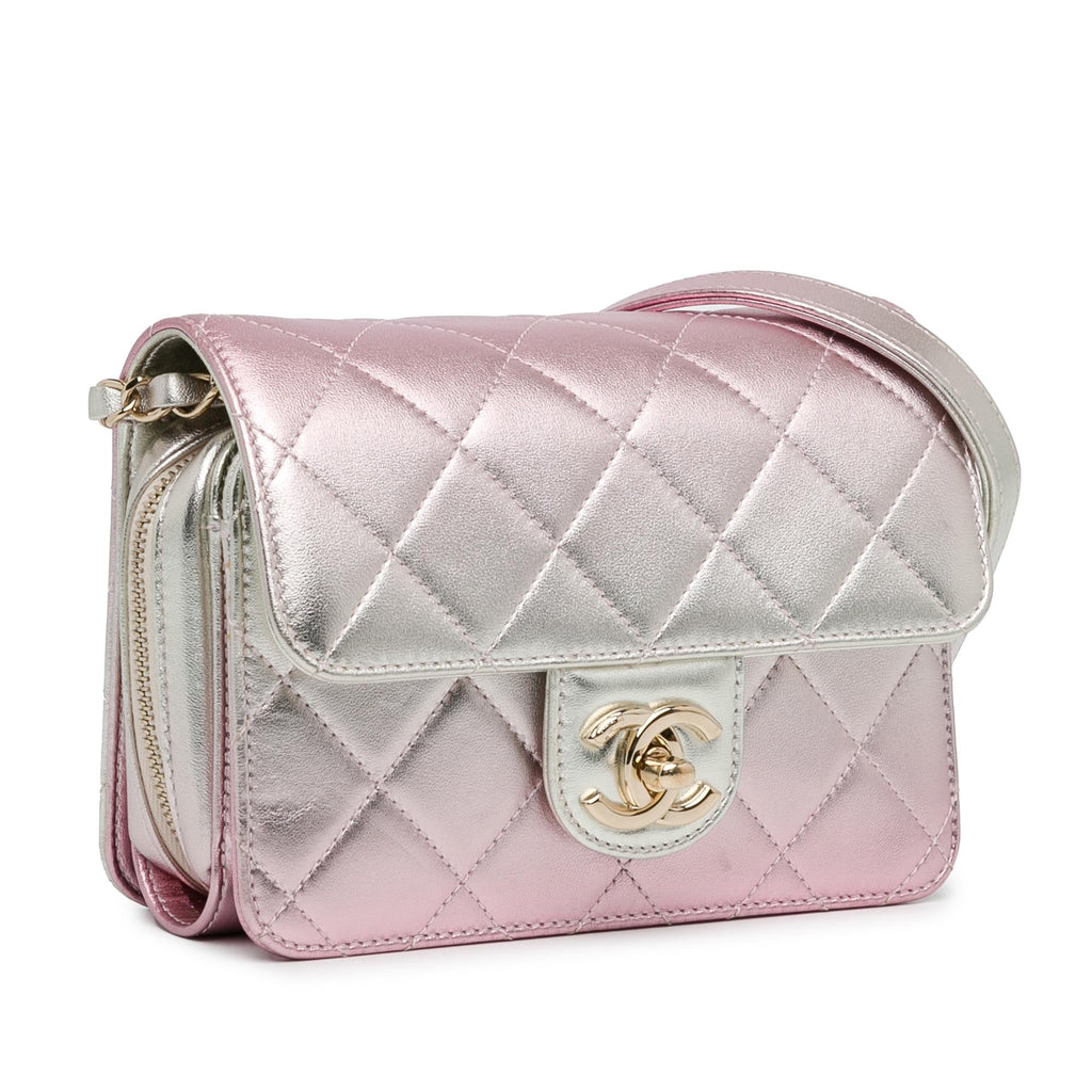Chanel Mini Metallic Lambskin Like a Wallet Flap