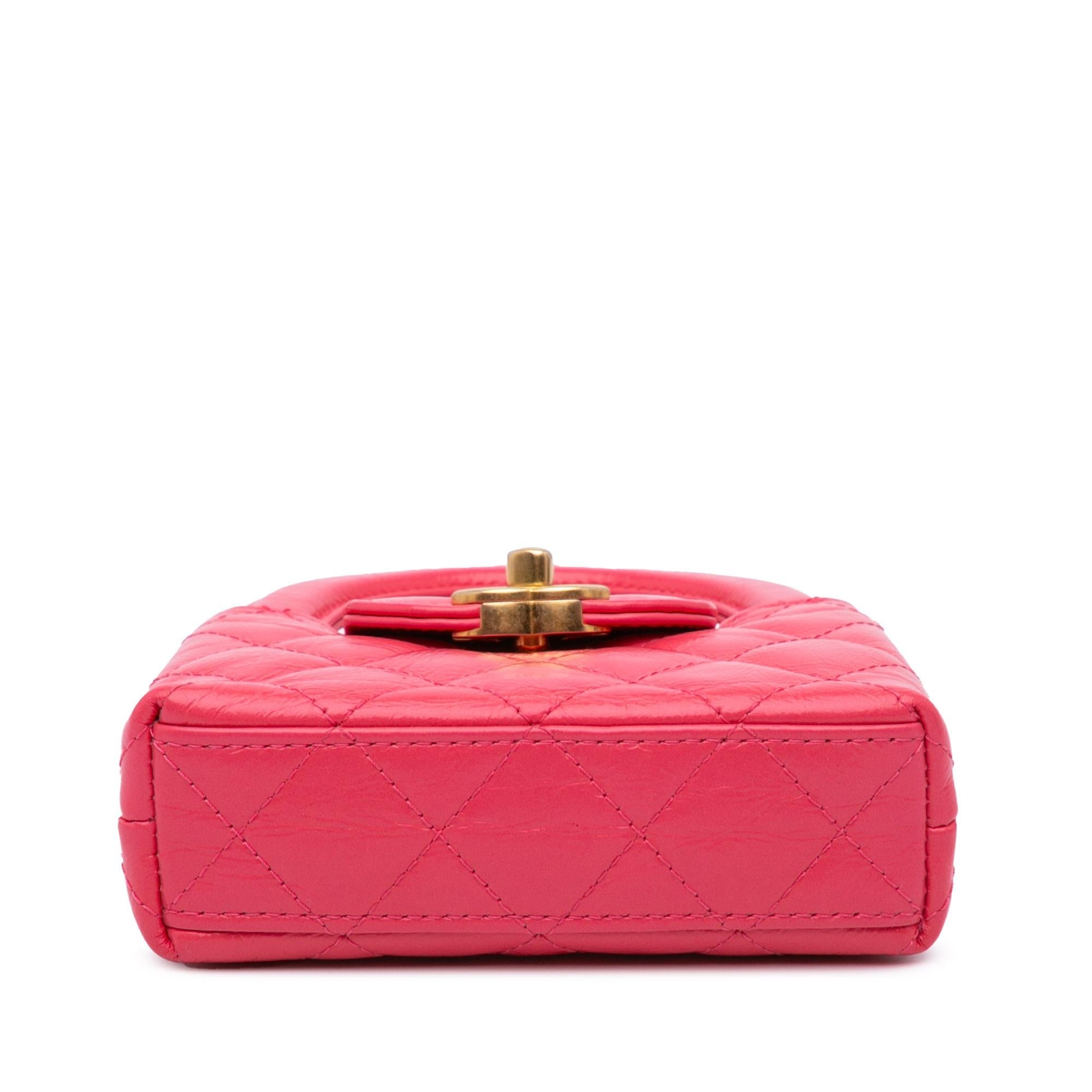 Chanel Mini Nano Aged Calfskin Kelly Shopper Bag
