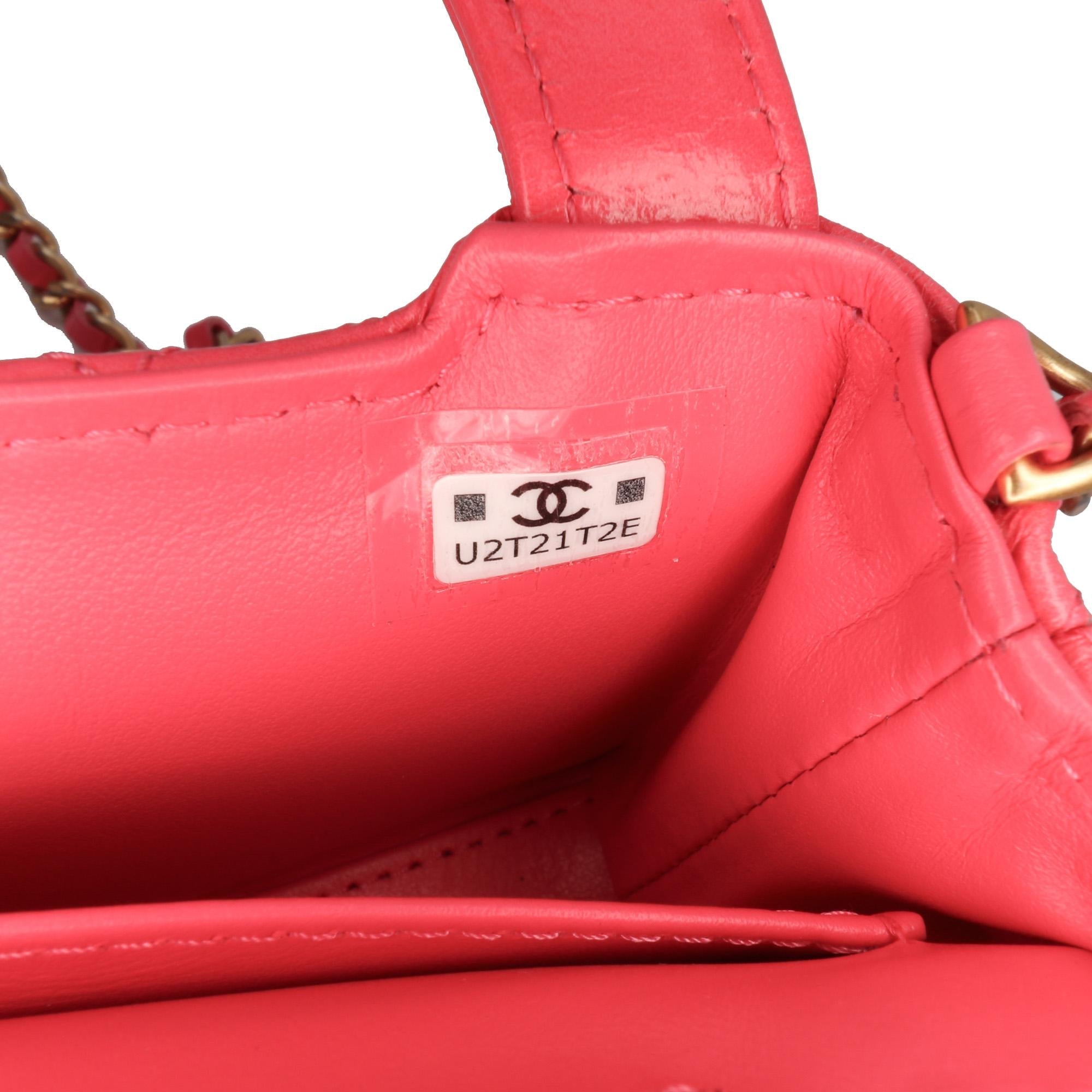 Chanel Mini Nano Aged Calfskin Kelly Shopper Bag