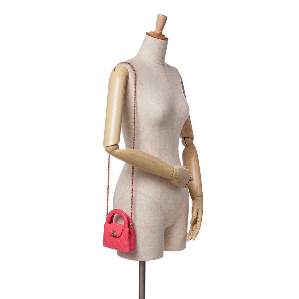 Chanel Mini Nano Aged Calfskin Kelly Shopper Bag
