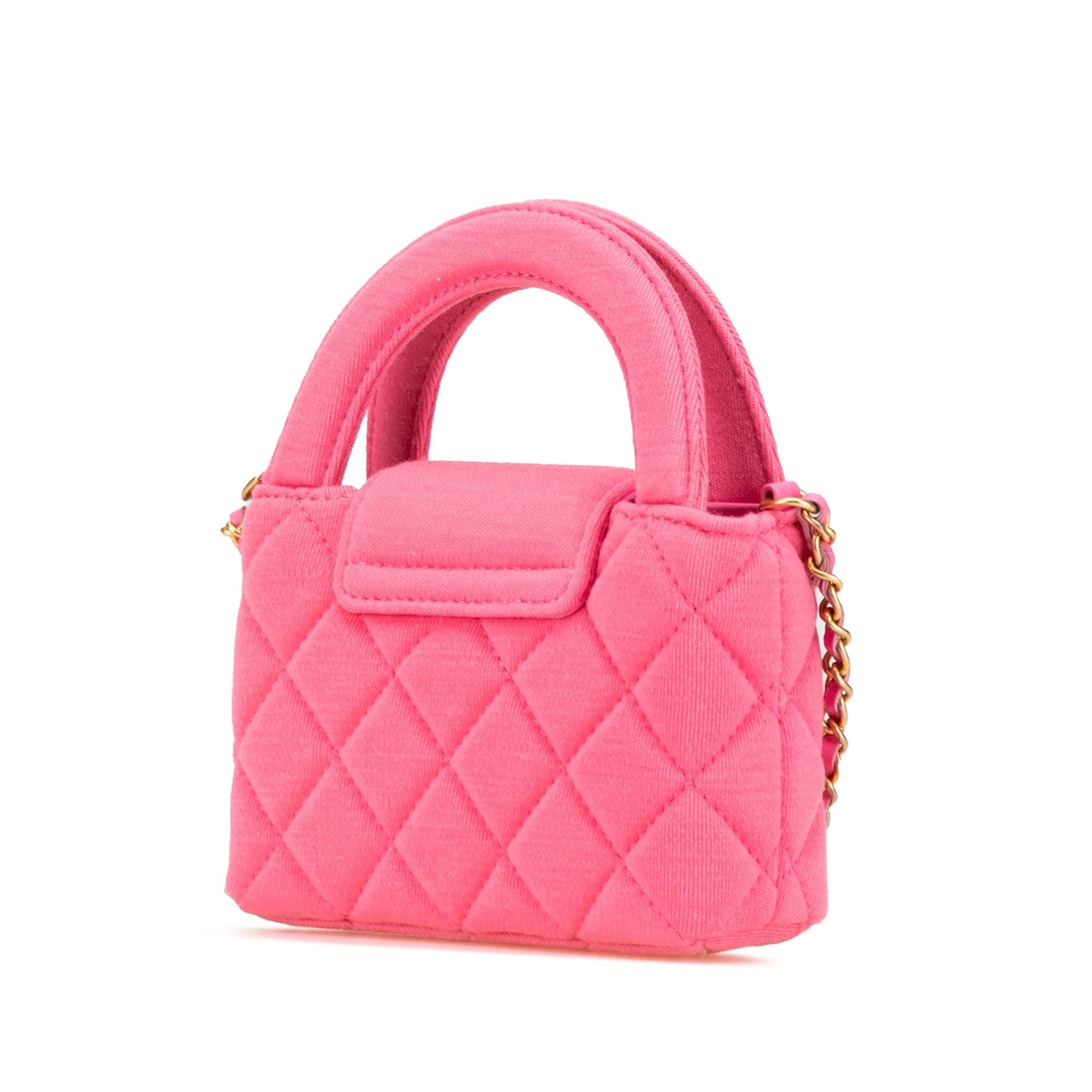Chanel Mini Nano Jersey Kelly Shopper Bag