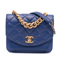 Chanel Mini Quilted Aged Calfskin and Caviar Chain Handle Flap
